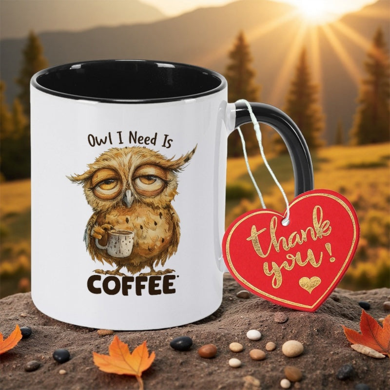 Tailorly Black Accent 11 oz Mug - all i is a ceramic coffee mug featuring a humorous design mothers day christmas new year or as a novelty gift for