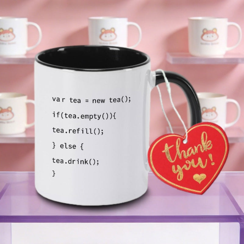 Tailorly Black Accent 11 oz Mug - programming language logo