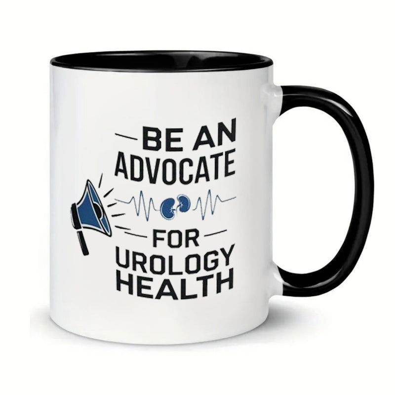 Tailorly Black Accent 11 oz Mug - advocate for health text