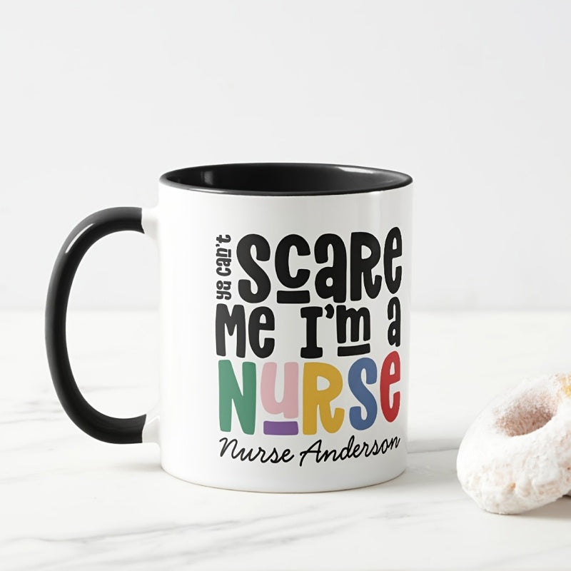 Tailorly Black Accent 11 oz Mug - funny rainbow nurse thank you