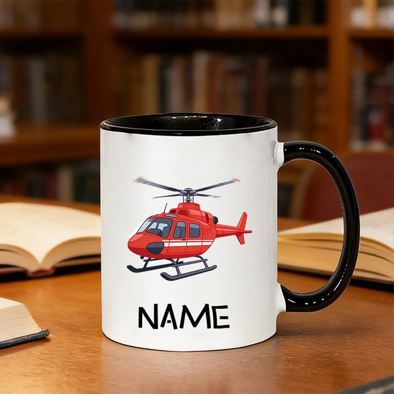 Tailorly Black Accent 11 oz Mug - dynamic personalized names or text