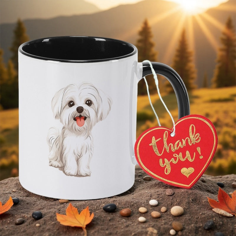 Tailorly Black Accent 11 oz Mug - this adorable ceramic coffee mug featuring a perfect for mothers day christmas or as a durable gift for students