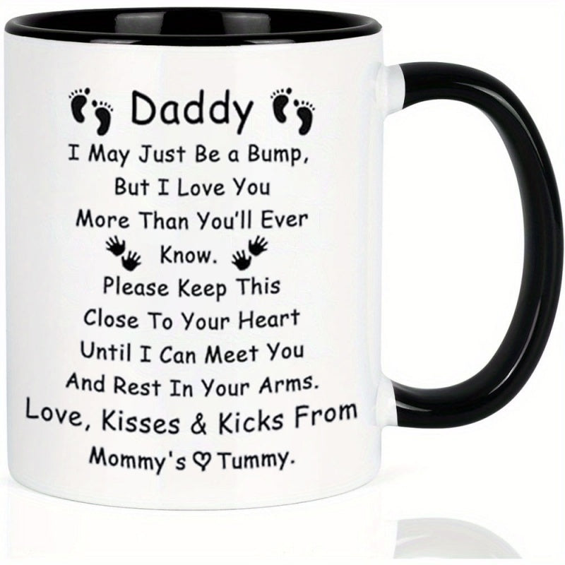 Tailorly Black Accent 11 oz Mug - message for new dads