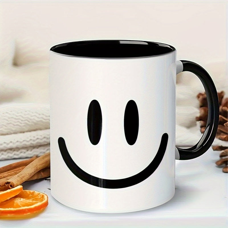 Tailorly Black Accent 11 oz Mug - happy unique reusable insulated cup hot cold drinks lovers birthdays anniversarie