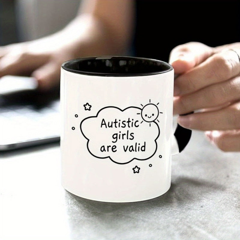 Tailorly Black Accent 11 oz Mug - funny autism awareness design
