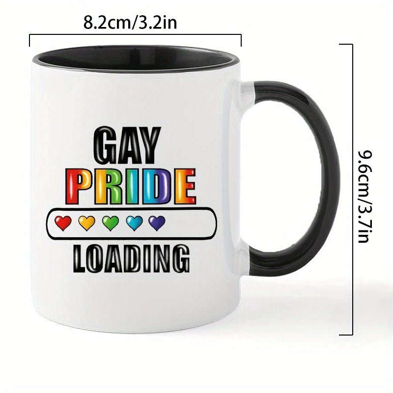 Tailorly Black Accent 11 oz Mug - rainbow pride