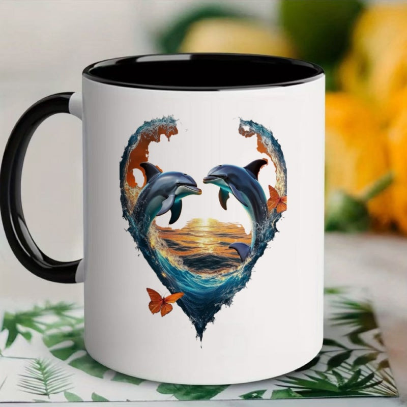 Tailorly Black Accent 11 oz Mug - companion design ideal for coffee tea and milk