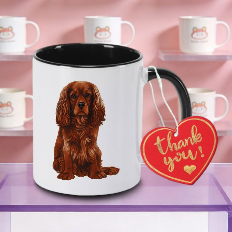 Tailorly Black Accent 11 oz Mug - dog themed