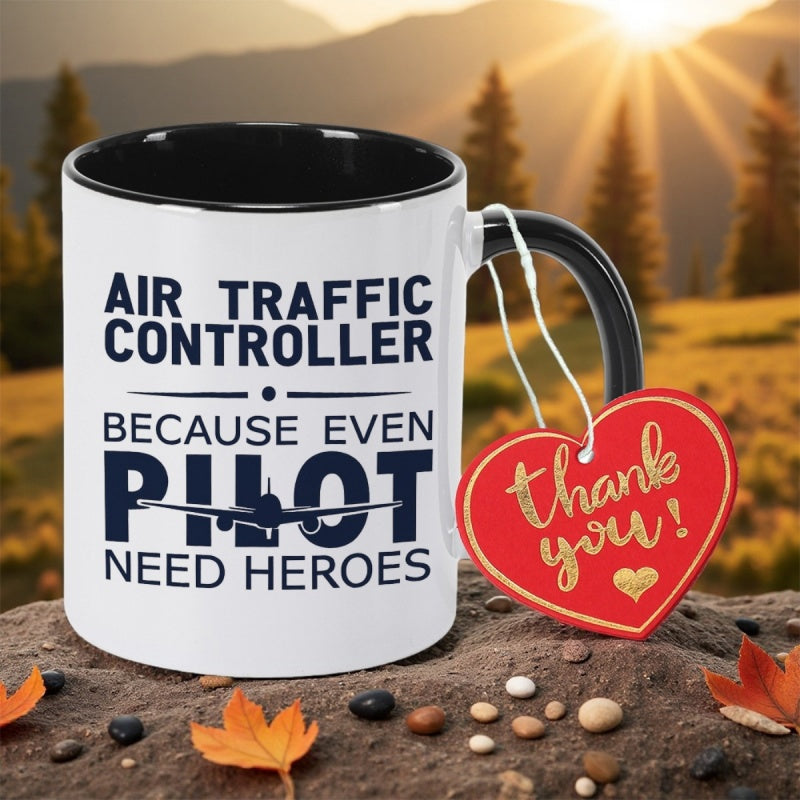 Tailorly Black Accent 11 oz Mug - this artistic 11oz ceramic coffee mug designed for and controllers is a perfect collectible for outdoor camping it