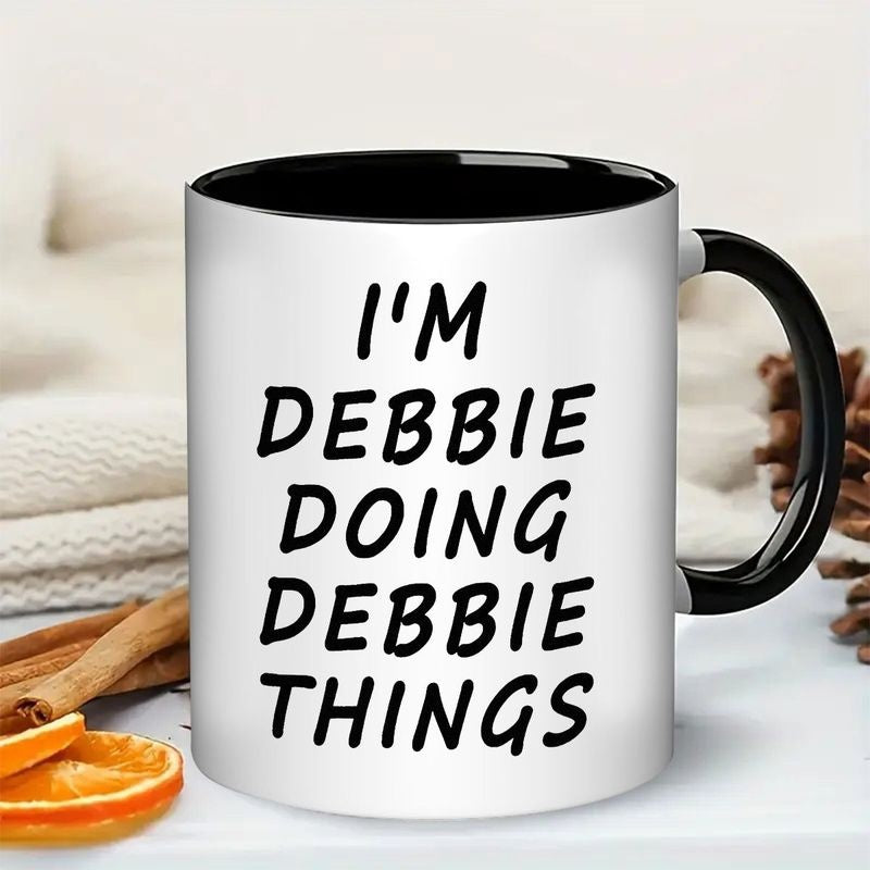 Tailorly Black Accent 11 oz Mug - white black lettering