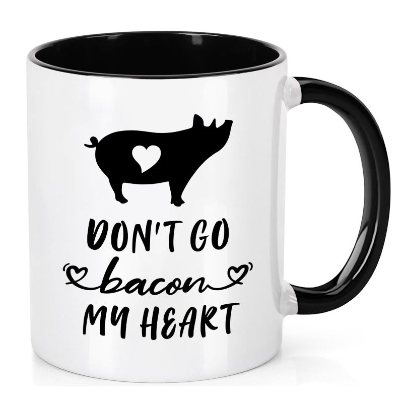 Tailorly Black Accent 11 oz Mug - 1pc 11oz coffee mug funny ceramic coffee mug insulated reusable machine washable ideal for christmas housewarming