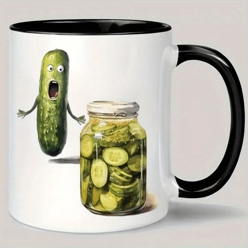 Tailorly Black Accent 11 oz Mug - pickle design