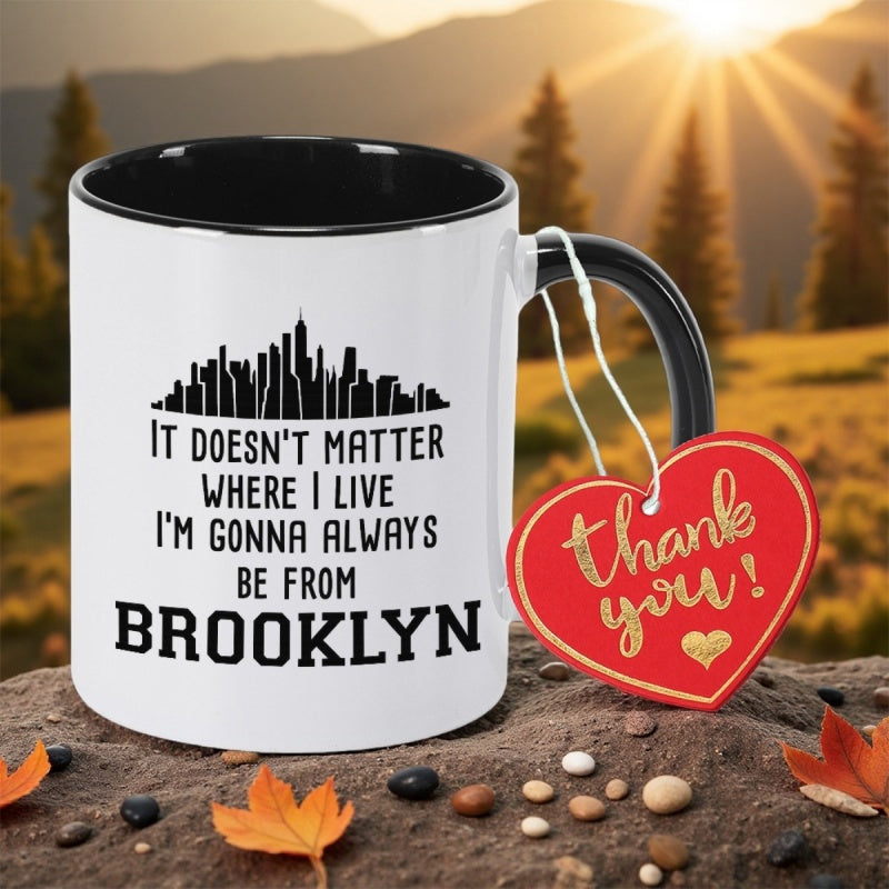 Tailorly Black Accent 11 oz Mug - from brooklyn print