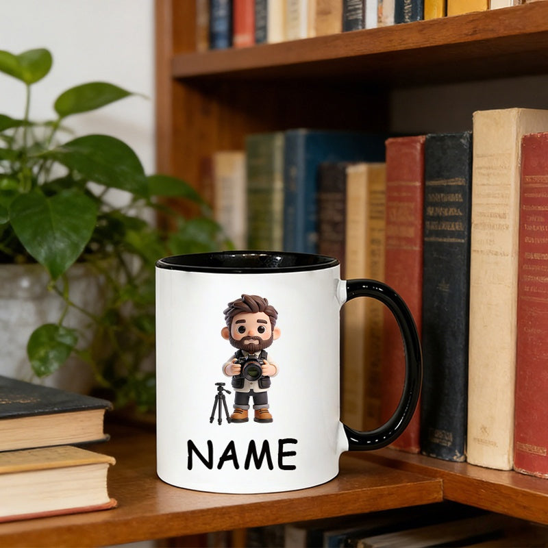 Tailorly Black Accent 11 oz Mug - cartoon design