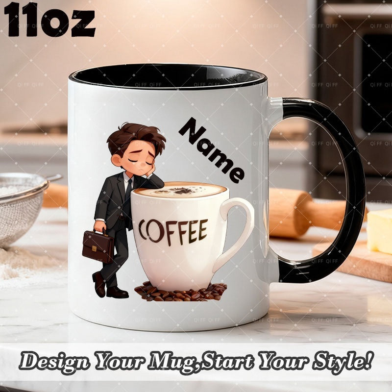 Tailorly Black Accent 11 oz Mug - 1 and coffee mug creative high quality ceramic durable and easy to clean suitable for hot and cold beverages ideal