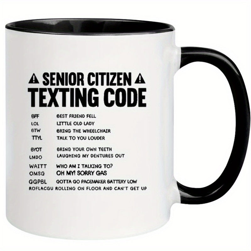 Tailorly Black Accent 11 oz Mug - texting code design