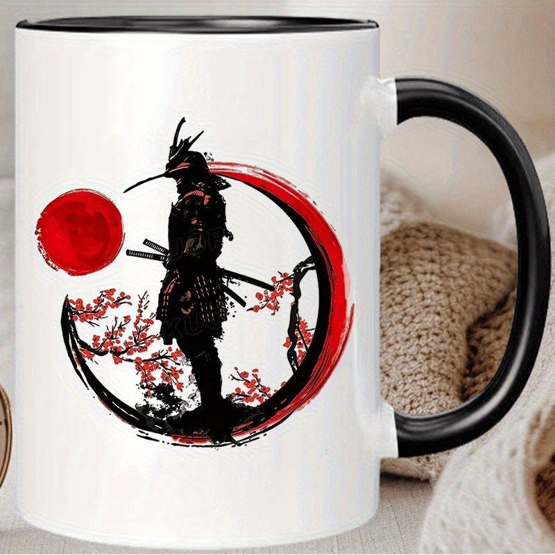 Tailorly Black Accent 11 oz Mug - samurai design