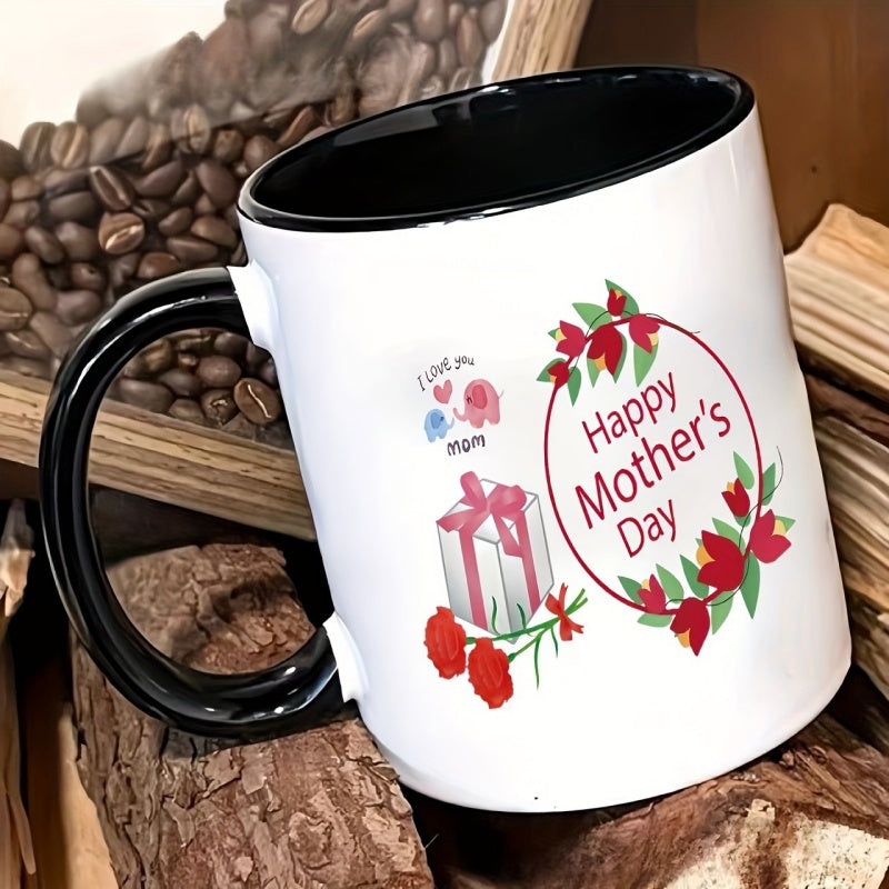 Tailorly Black Accent 11 oz Mug - mommy i love you text