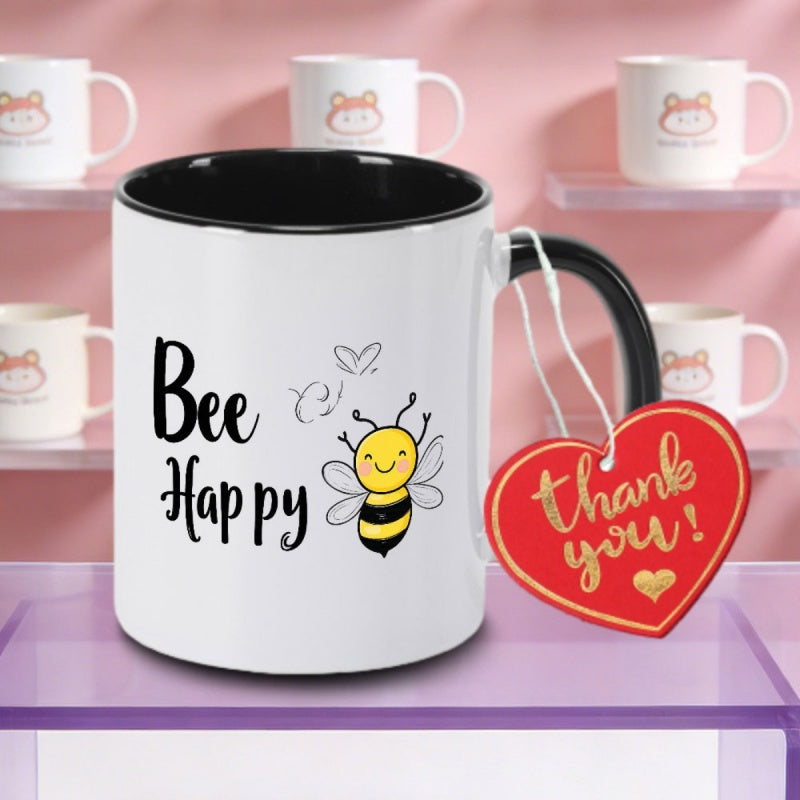 Tailorly Black Accent 11 oz Mug - happy design logo