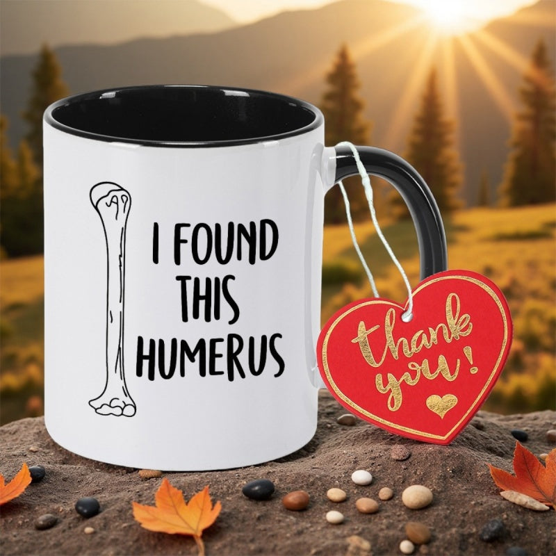 Tailorly Black Accent 11 oz Mug - funny anatomy print