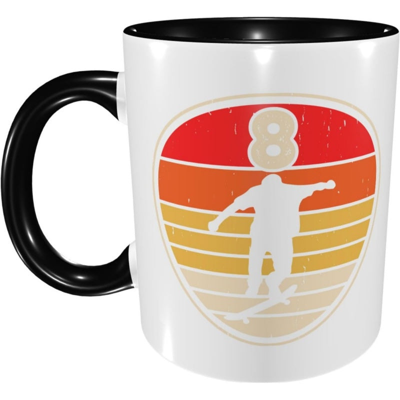 Tailorly Black Accent 11 oz Mug - heart handle