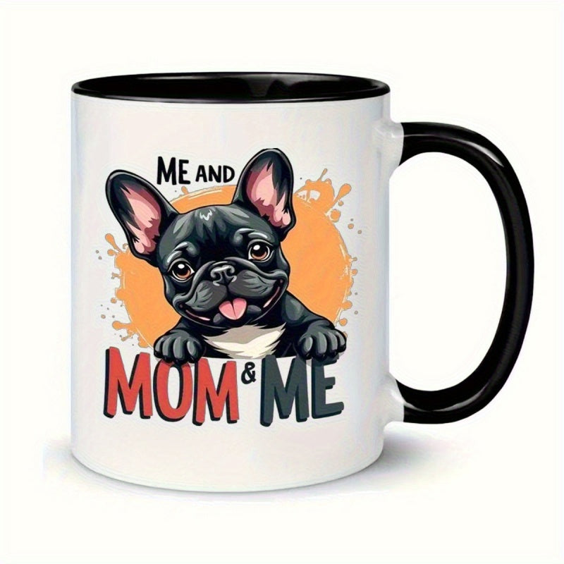 Tailorly Black Accent 11 oz Mug - french bulldog