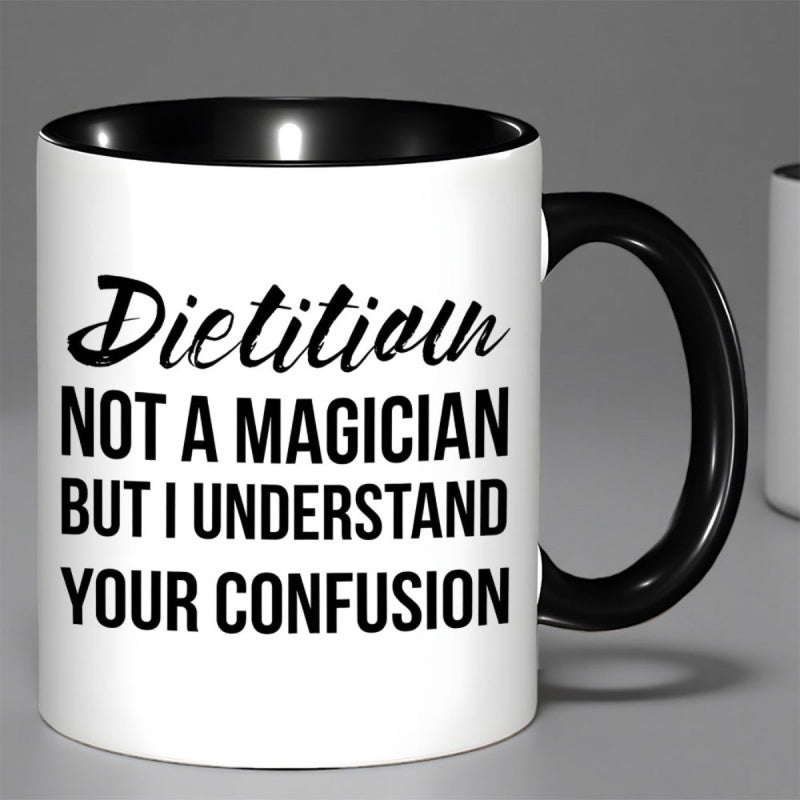Tailorly Black Accent 11 oz Mug - not a magician but i your humorous quote