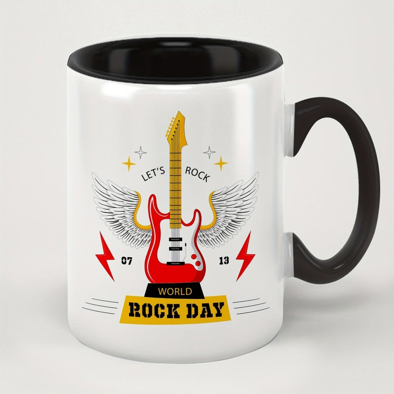 Tailorly Black Accent 11 oz Mug - guitar themed