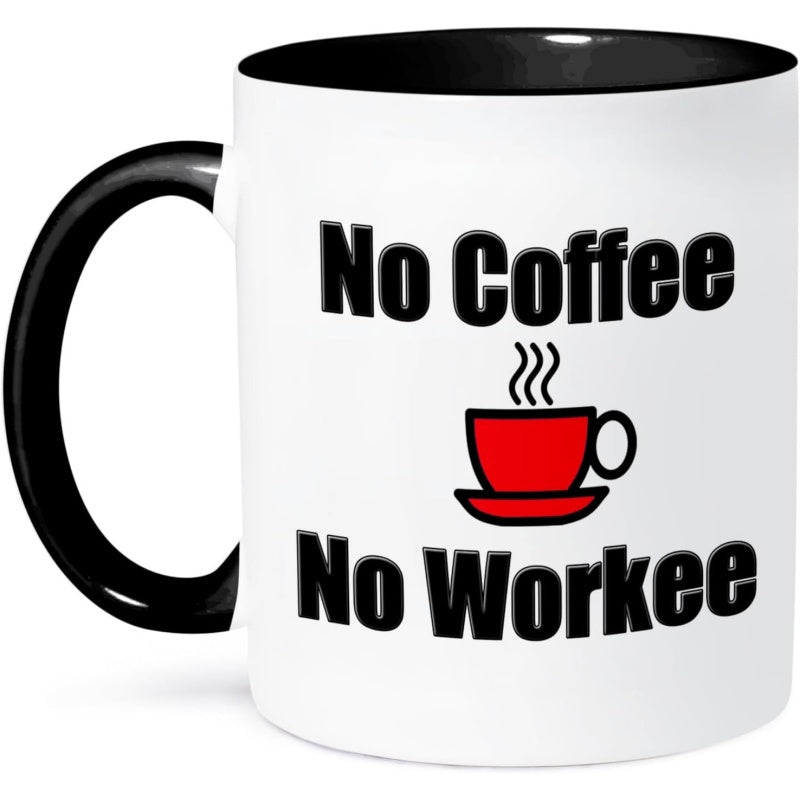 Tailorly Black Accent 11 oz Mug - no coffee no