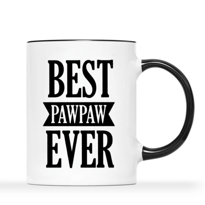 Tailorly Black Accent 11 oz Mug - papaya with humorous design