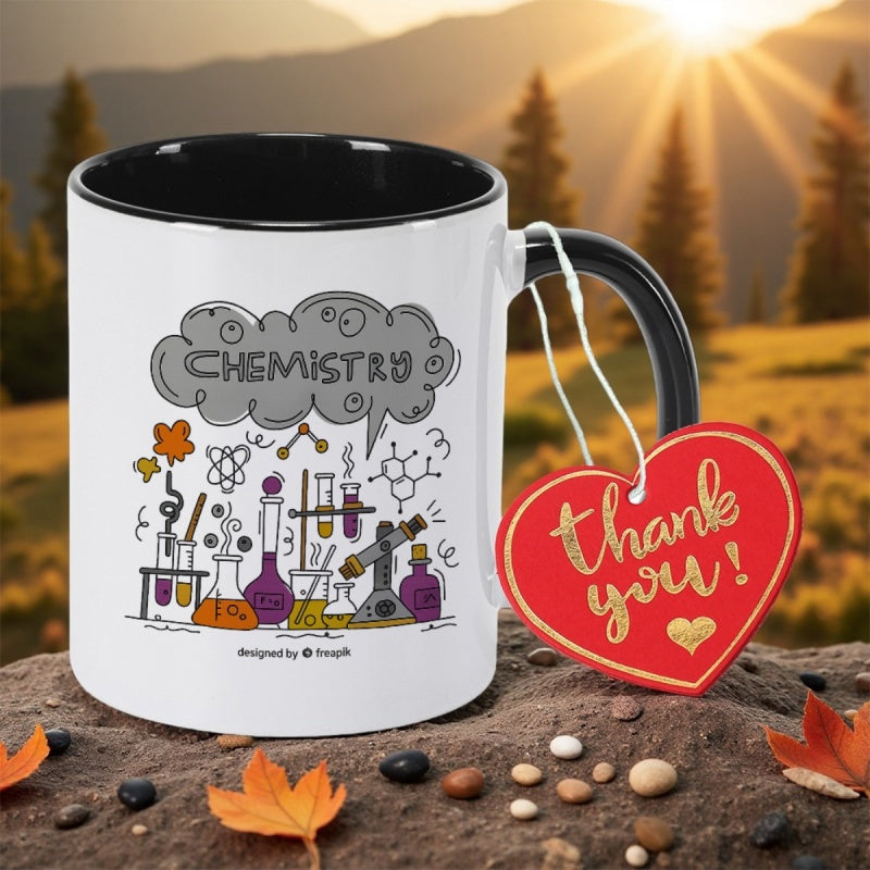 Tailorly Black Accent 11 oz Mug - vibrant lab equipment