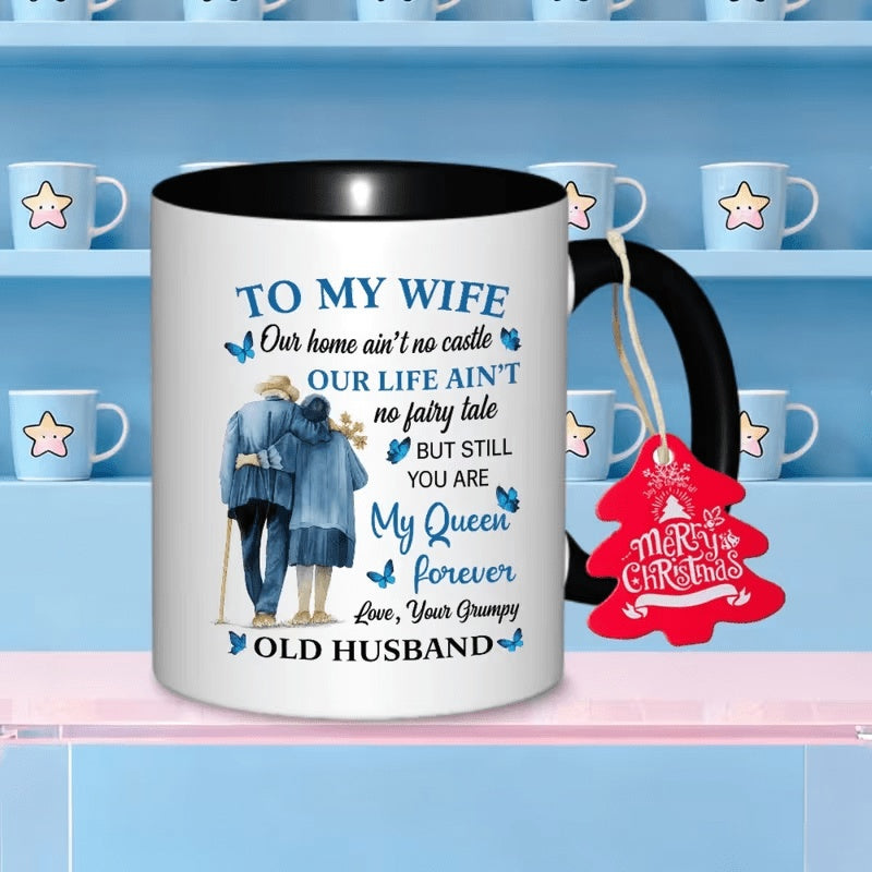 Tailorly Black Accent 11 oz Mug - to my wife logo