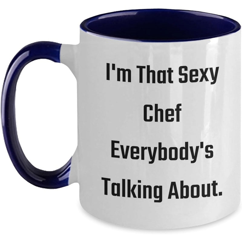 Tailorly Black Accent 11 oz Mug - chef gifts im that chef everybodys talking about two tone from friends to family gift