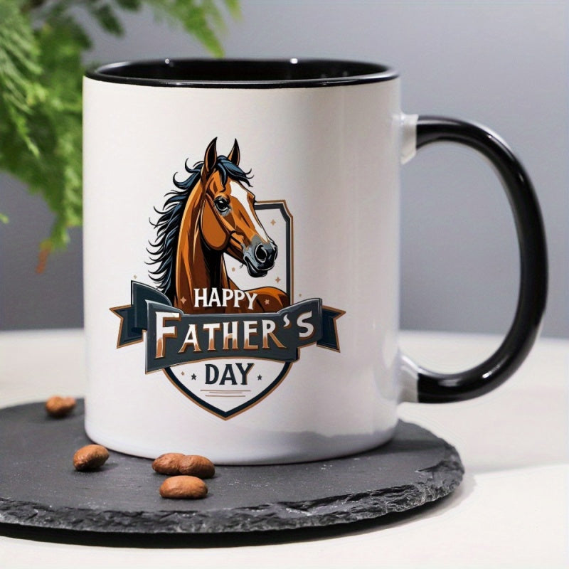 Tailorly Black Accent 11 oz Mug - happy fathers day text
