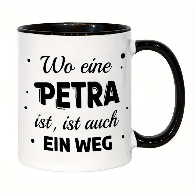 Tailorly Black Accent 11 oz Mug - 1pc of 7 color ceramic mug 11oz 325ml a fun gift microwave safe holiday present where is is _a335ac061f994fb2b045a3e44c050b7e