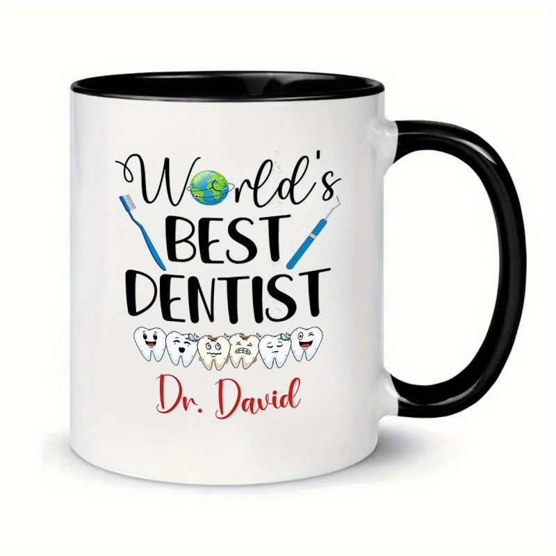 Tailorly Black Accent 11 oz Mug - toothbrushes and teeth