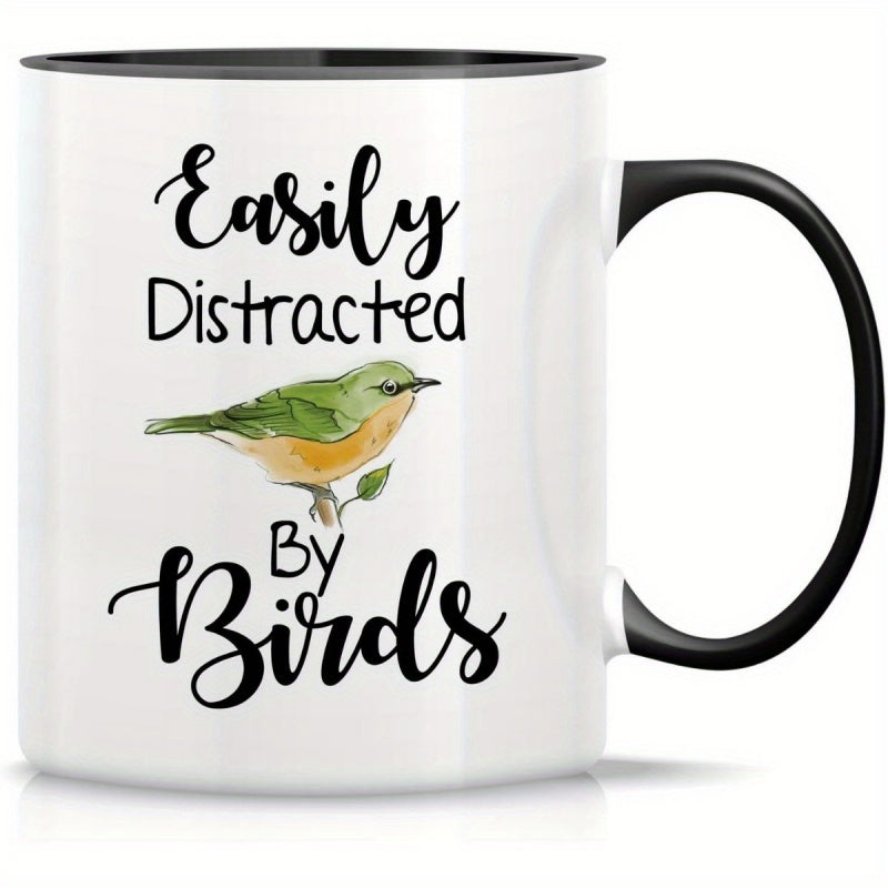 Tailorly Black Accent 11 oz Mug - birds