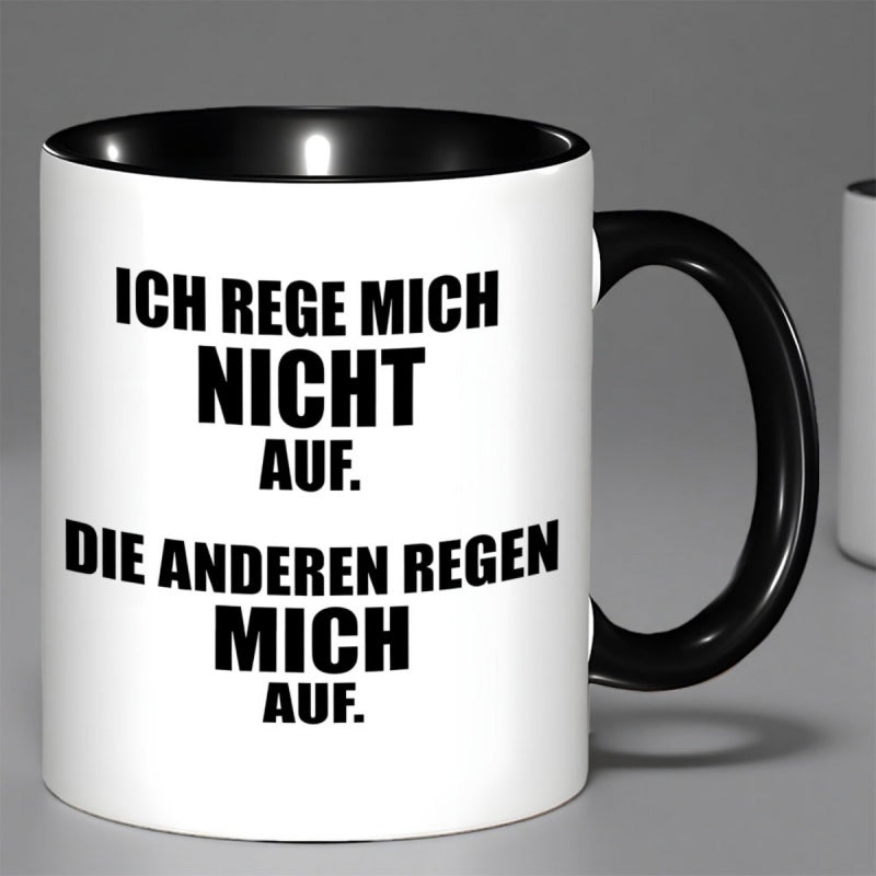 Tailorly Black Accent 11 oz Mug - 1pc elegant ceramic coffee mug suitable for ideal gift capacity 11oz capacity hand wash hot drinks tea