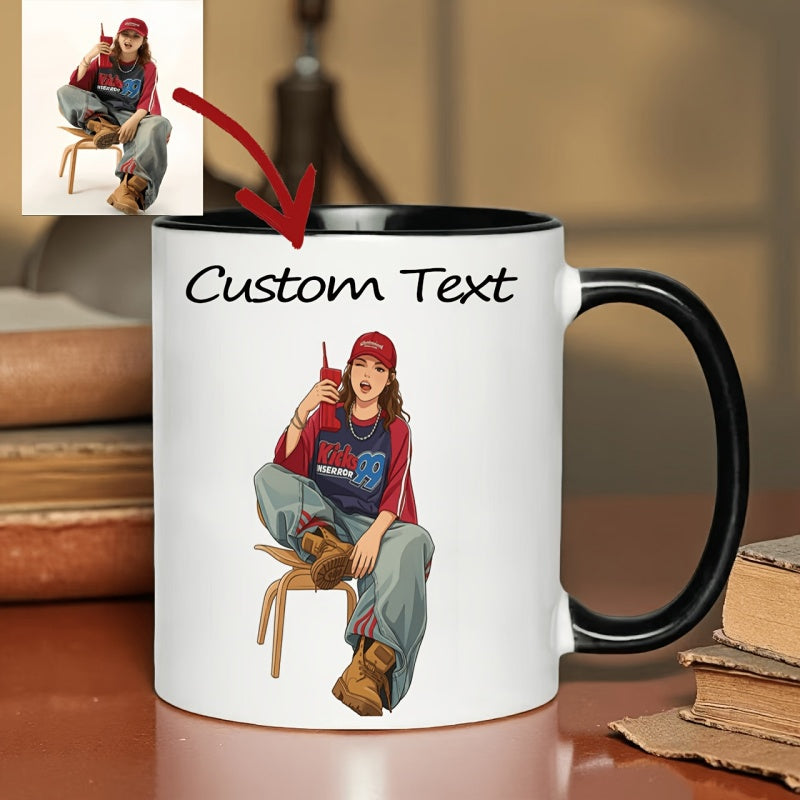 Tailorly Black Accent 11 oz Mug - cartoon photo