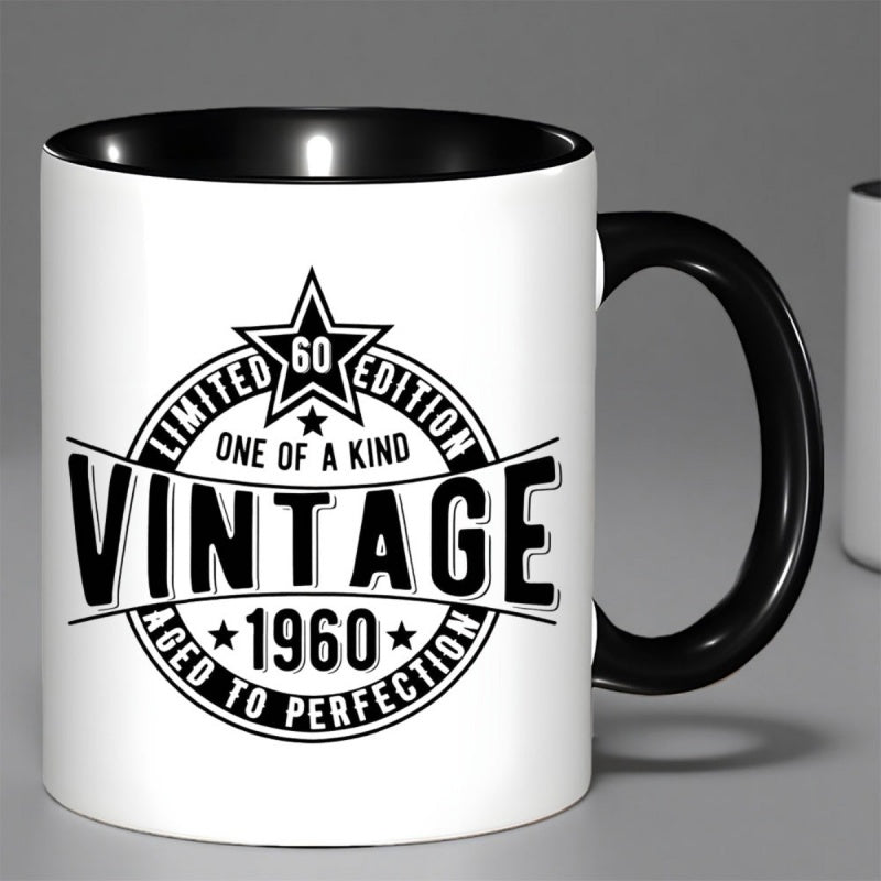 Tailorly Black Accent 11 oz Mug - vintage 1960