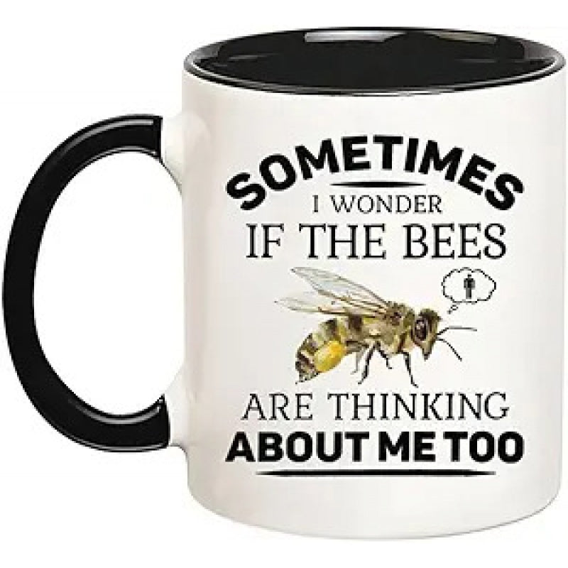 Tailorly Black Accent 11 oz Mug - heart shaped handle
