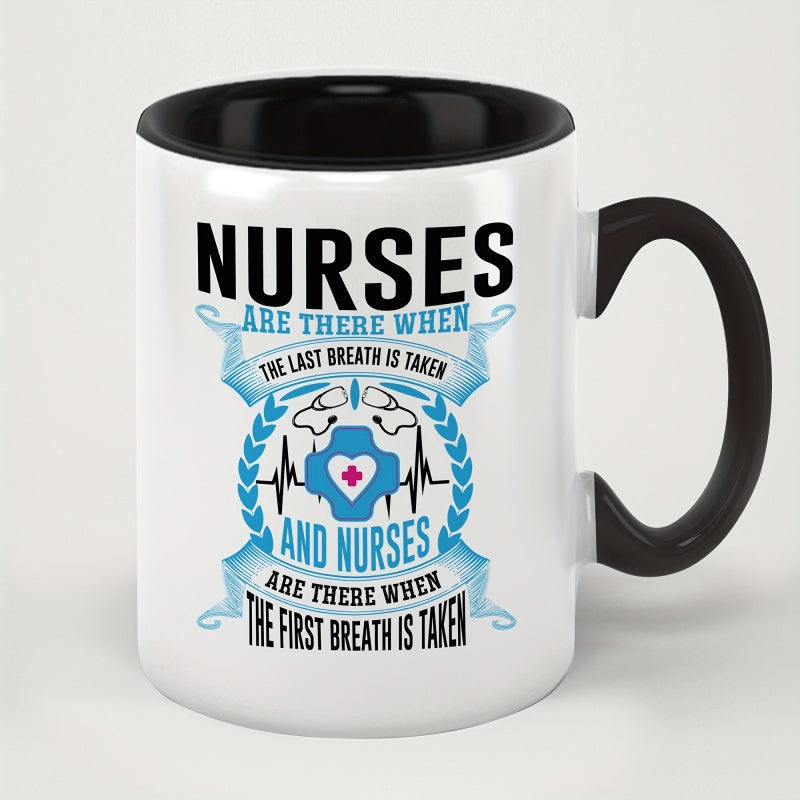 Tailorly Black Accent 11 oz Mug - 1pc 11oz funny ceramic coffee mug for parties anniversary birthday holidays valentines day friendship gift for nurse