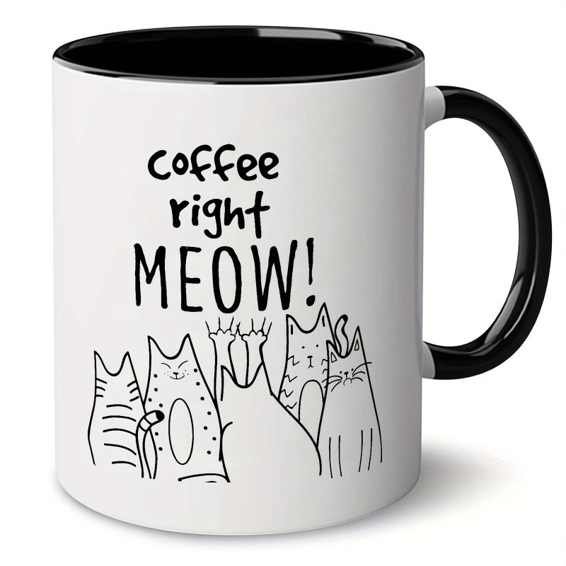 Tailorly Black Accent 11 oz Mug - cat illustrations