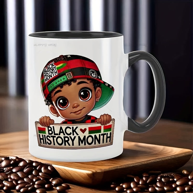 Tailorly Black Accent 11 oz Mug - boy hat cute