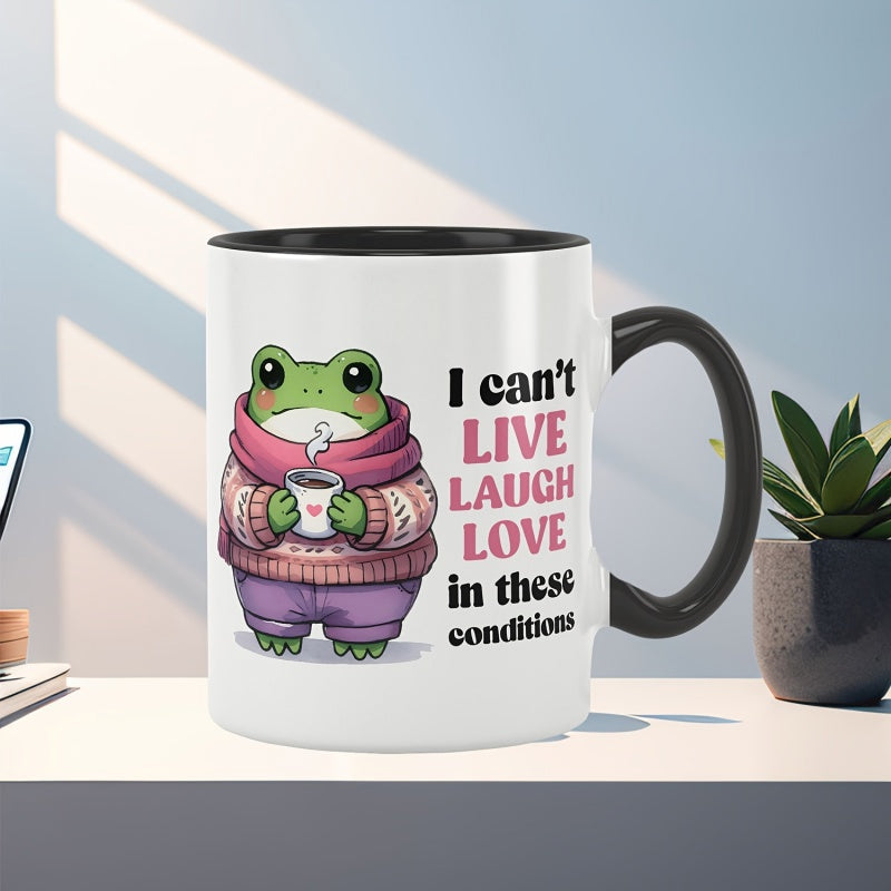 Tailorly Black Accent 11 oz Mug - humorous double sided print