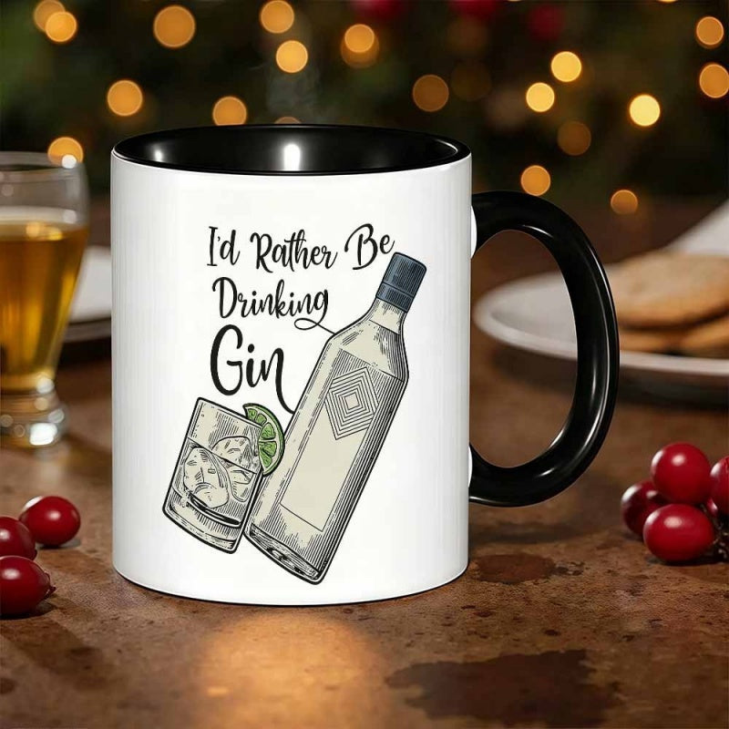 Tailorly Black Accent 11 oz Mug - 1pc novelty gin bottle mug coffee cup juice cup 11oz360ml fun giftsuitable for coffee mug afternoon tea cup tea cup