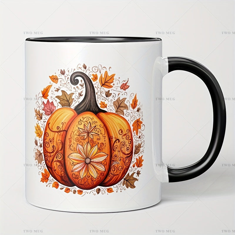 Tailorly Black Accent 11 oz Mug - 11oz mug large capacity coffee cup diy printed tumbler stylish designer fun novelty with gift box milk cup juice cup