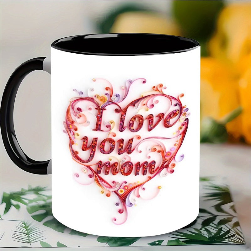Tailorly Black Accent 11 oz Mug - i love you mom