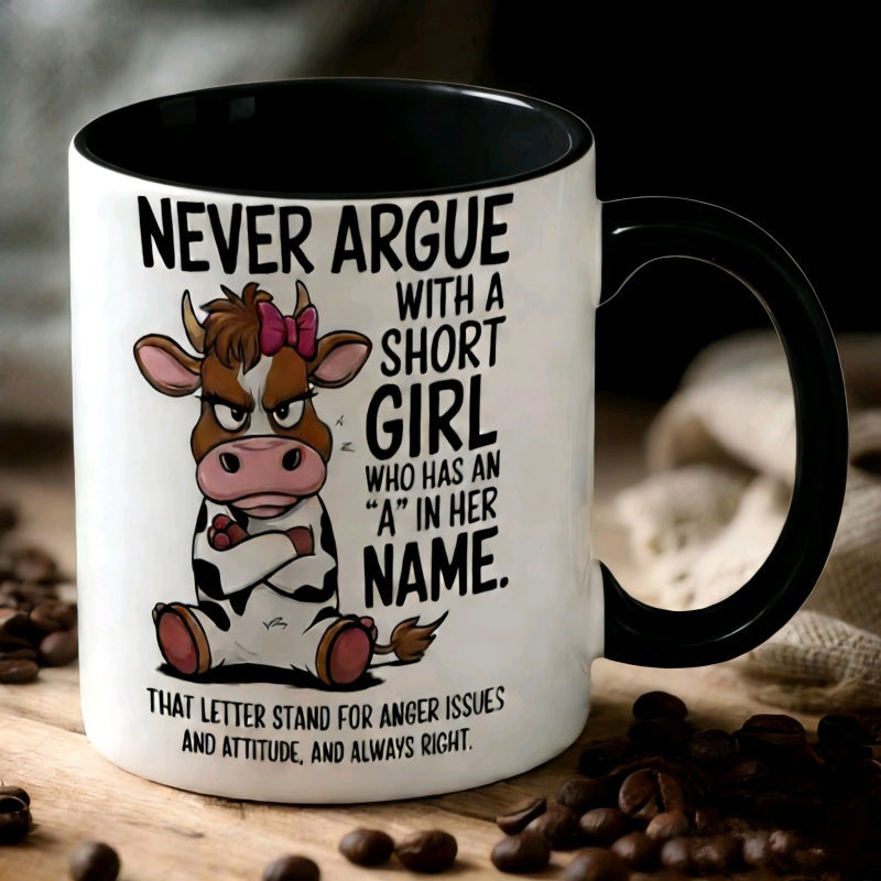 Tailorly Black Accent 11 oz Mug - girl name， cute girl， lip contact rim