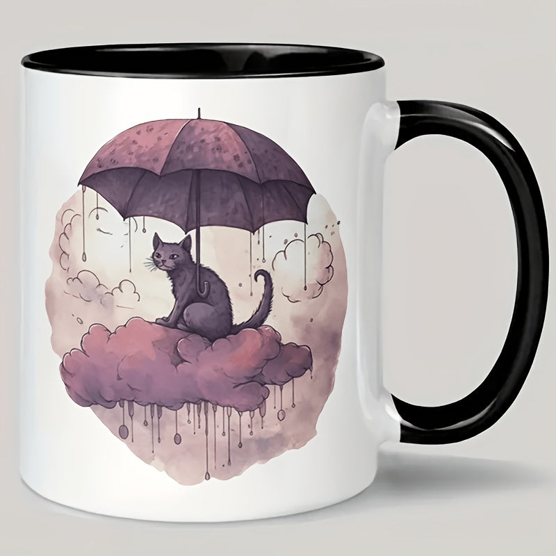 Tailorly Black Accent 11 oz Mug - cute kitten